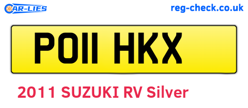 PO11HKX are the vehicle registration plates.
