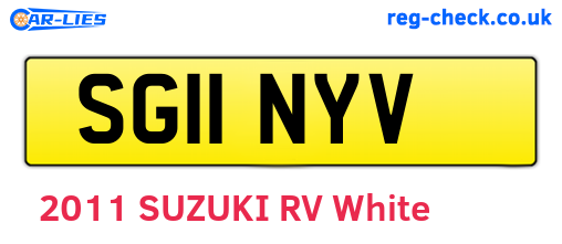 SG11NYV are the vehicle registration plates.