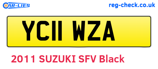 YC11WZA are the vehicle registration plates.