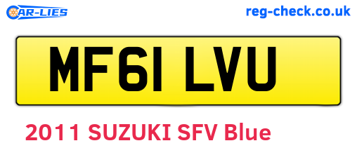MF61LVU are the vehicle registration plates.