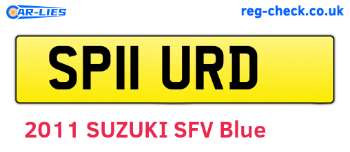 SP11URD are the vehicle registration plates.