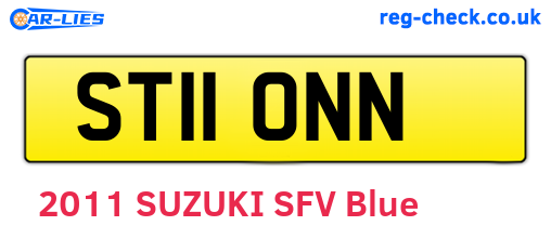 ST11ONN are the vehicle registration plates.