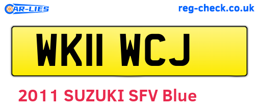WK11WCJ are the vehicle registration plates.