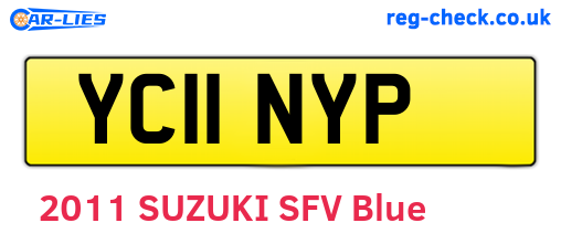 YC11NYP are the vehicle registration plates.