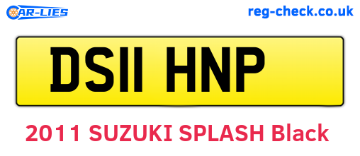 DS11HNP are the vehicle registration plates.