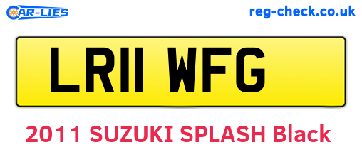 LR11WFG are the vehicle registration plates.