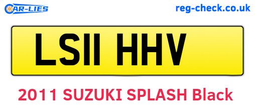 LS11HHV are the vehicle registration plates.