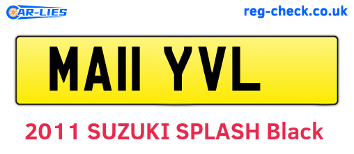 MA11YVL are the vehicle registration plates.