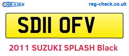 SD11OFV are the vehicle registration plates.