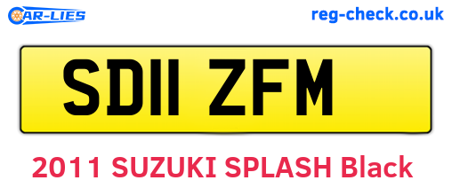 SD11ZFM are the vehicle registration plates.