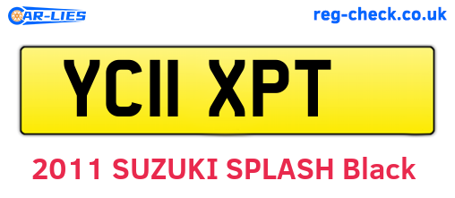 YC11XPT are the vehicle registration plates.