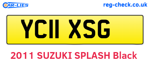YC11XSG are the vehicle registration plates.