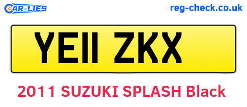 YE11ZKX are the vehicle registration plates.