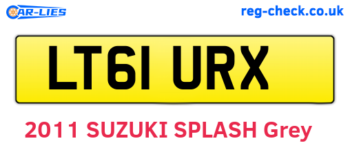 LT61URX are the vehicle registration plates.