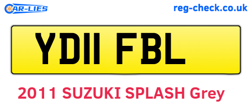 YD11FBL are the vehicle registration plates.