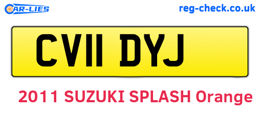 CV11DYJ are the vehicle registration plates.
