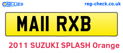MA11RXB are the vehicle registration plates.