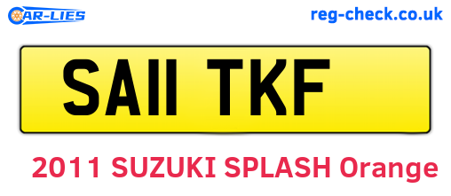 SA11TKF are the vehicle registration plates.