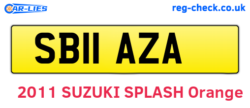 SB11AZA are the vehicle registration plates.