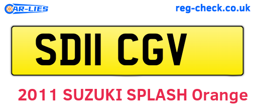 SD11CGV are the vehicle registration plates.
