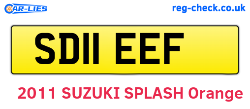 SD11EEF are the vehicle registration plates.