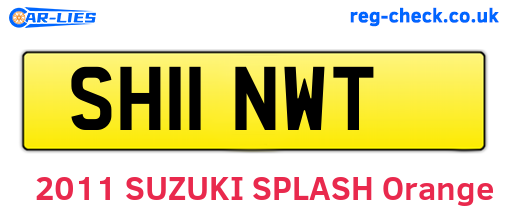 SH11NWT are the vehicle registration plates.