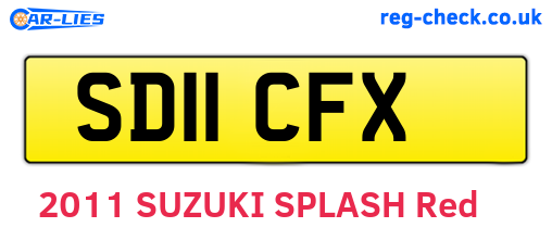 SD11CFX are the vehicle registration plates.
