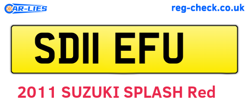 SD11EFU are the vehicle registration plates.