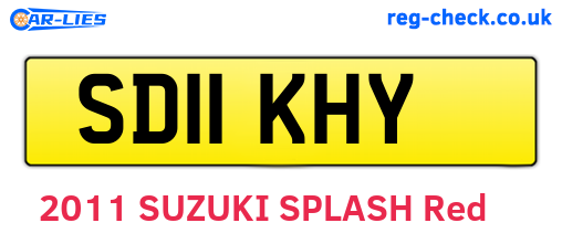 SD11KHY are the vehicle registration plates.