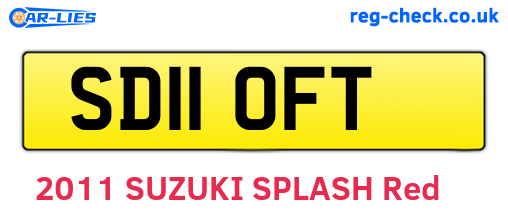 SD11OFT are the vehicle registration plates.