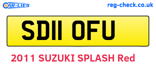 SD11OFU are the vehicle registration plates.