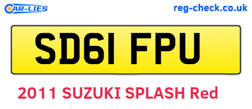 SD61FPU are the vehicle registration plates.