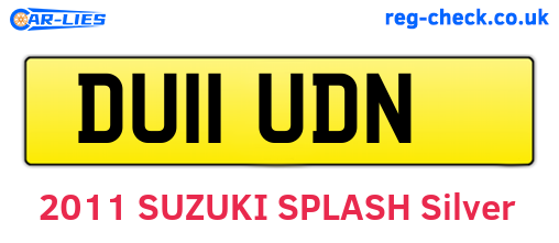 DU11UDN are the vehicle registration plates.
