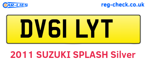 DV61LYT are the vehicle registration plates.