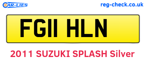 FG11HLN are the vehicle registration plates.