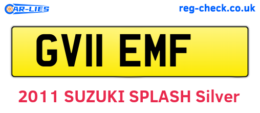 GV11EMF are the vehicle registration plates.