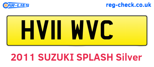 HV11WVC are the vehicle registration plates.