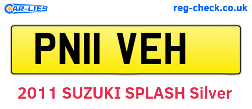 PN11VEH are the vehicle registration plates.