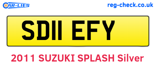SD11EFY are the vehicle registration plates.