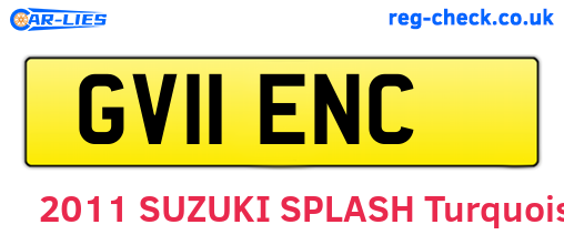 GV11ENC are the vehicle registration plates.