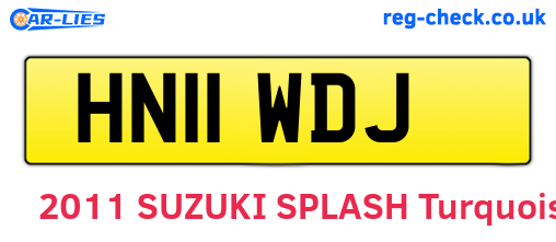 HN11WDJ are the vehicle registration plates.