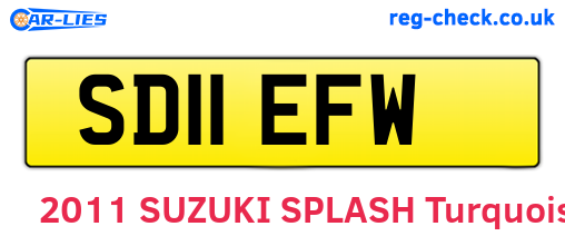 SD11EFW are the vehicle registration plates.