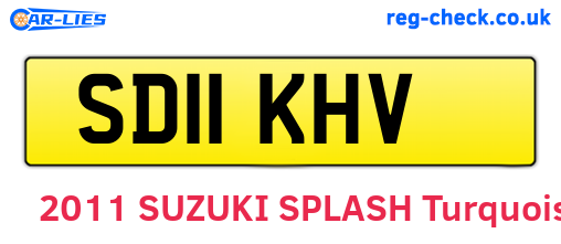 SD11KHV are the vehicle registration plates.