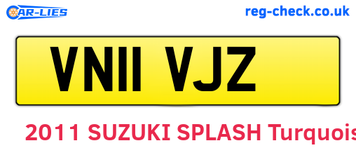 VN11VJZ are the vehicle registration plates.