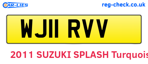 WJ11RVV are the vehicle registration plates.