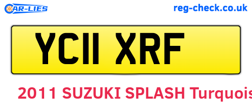 YC11XRF are the vehicle registration plates.