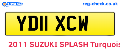 YD11XCW are the vehicle registration plates.