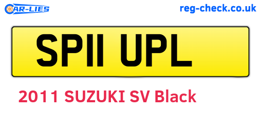SP11UPL are the vehicle registration plates.