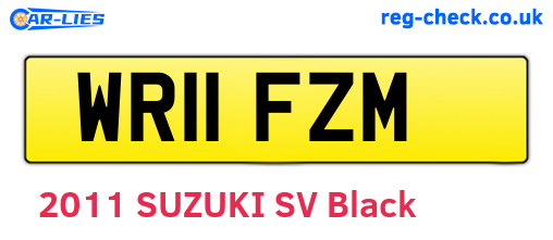 WR11FZM are the vehicle registration plates.