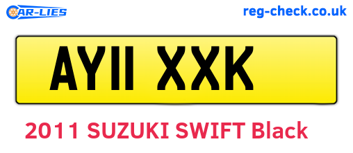 AY11XXK are the vehicle registration plates.
